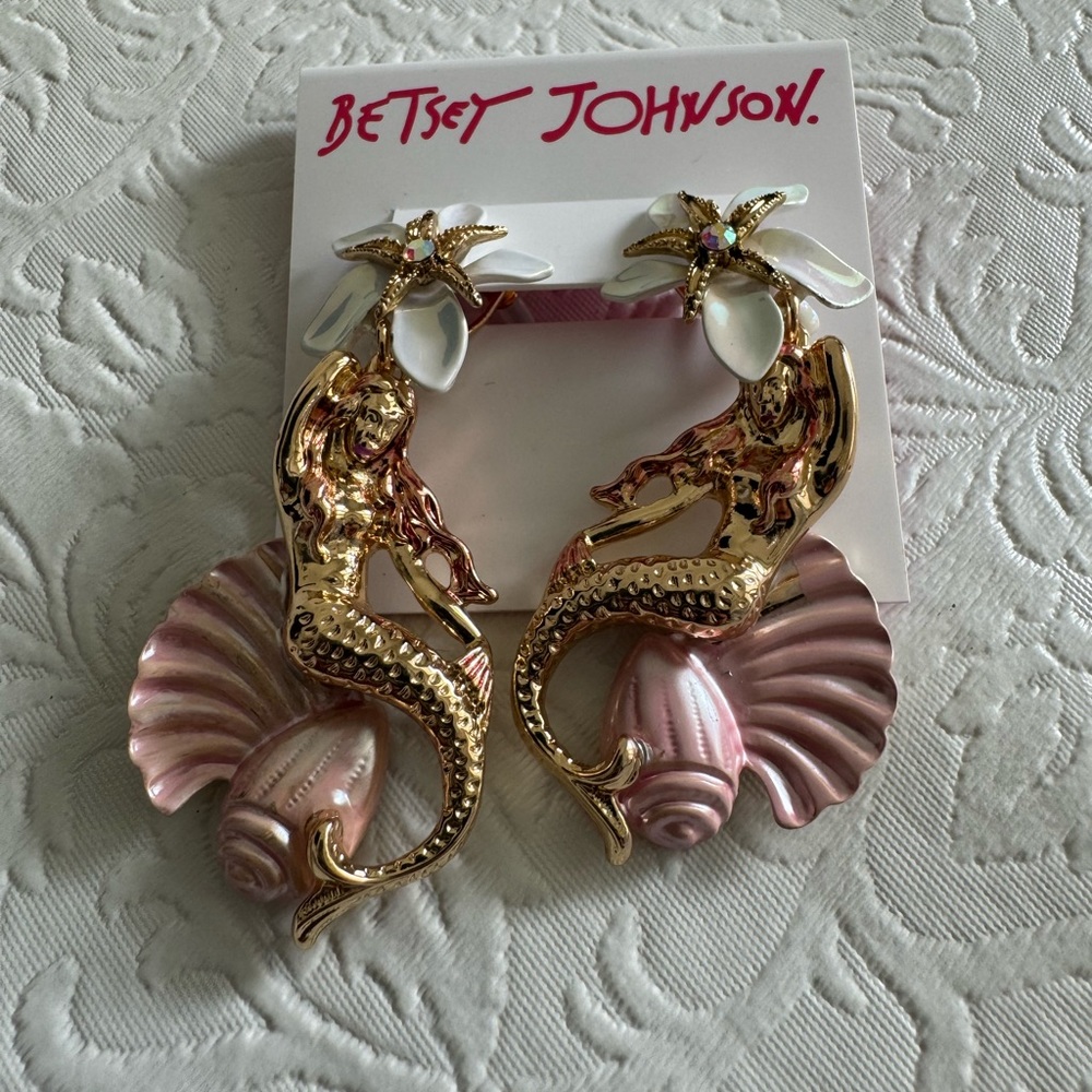 Betsey Johnson Mermaid Drop Earrings - Picture 4 of 4